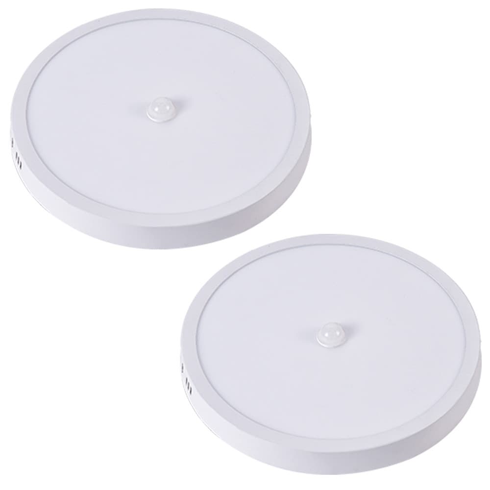 Kit 2 Painel de LED Sobrepor Avant com Sensor de Presença 24W Luz Branca Iluminação Geral