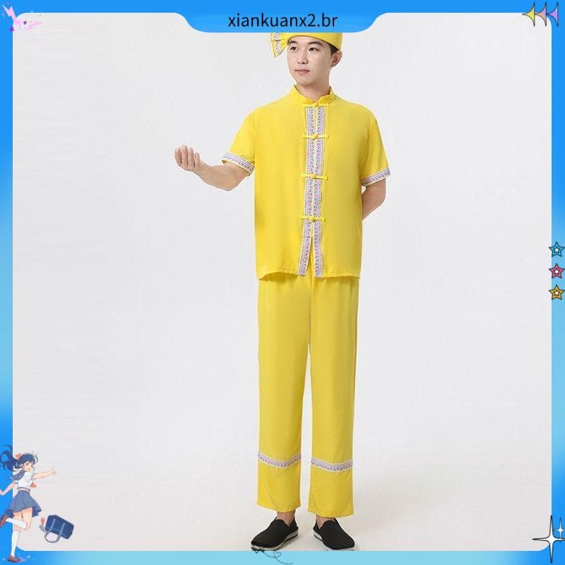 Novo estilo Tsuna roupas masculinas Yunnan adulto desempenho roupas elementos chineses estilo chinês ocidental versão du