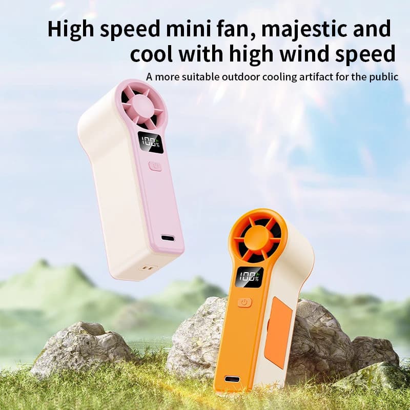 Ventilador Turbo Ultra-Alta Velocidade 40000RPM 3000mAh USB-C Recarregável Pequeno Bolso Portátil Mini Pessoal Para Mulh