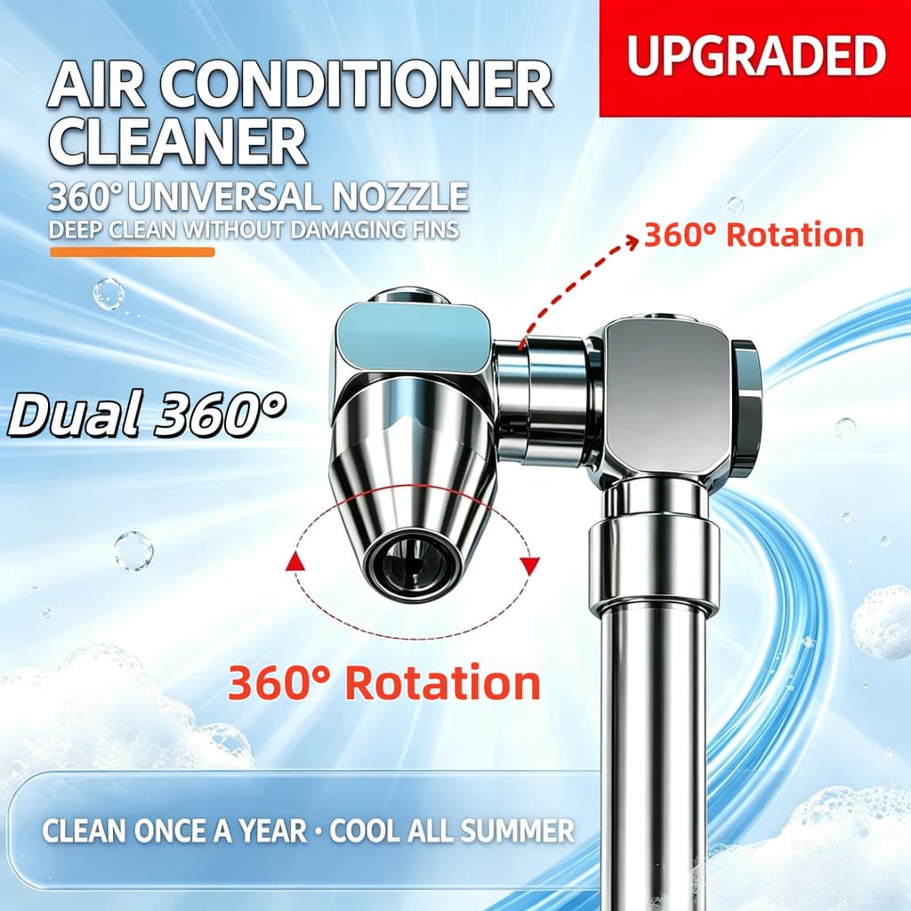 360 ° Varinha De Limpeza Ca Giratória Dupla , Spray Universal De Conexão Rápida De 1/4 " , Bico De Água Para Lavagem De