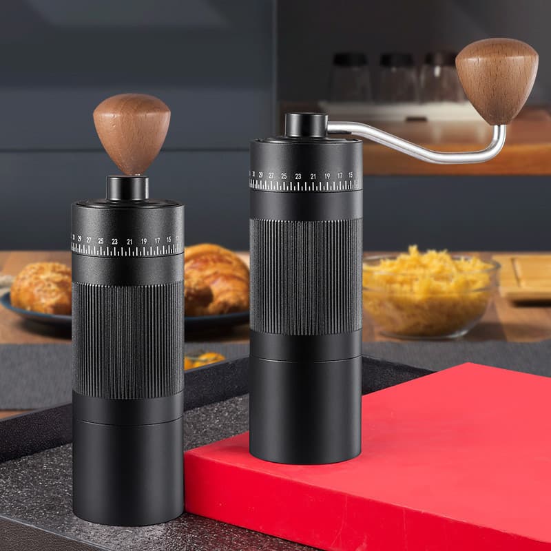 Moedor Manual de Grãos de Café com Ajuste Externo de Espessura, Moedor de Café Manual com Núcleo de Aço Inoxidável, Moed
