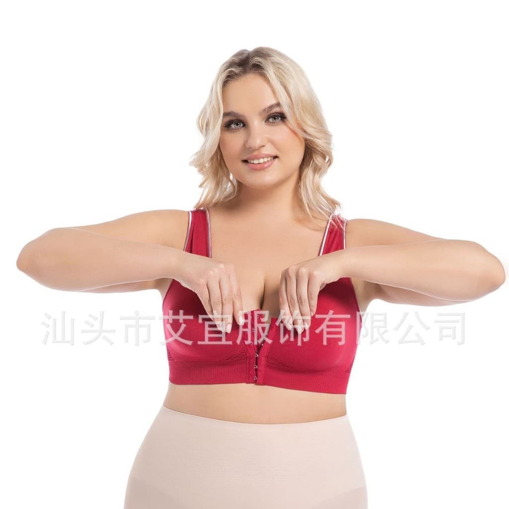 Fivela frontal sem anel de aço Push-Up roupa interior feminina volta oco respirável confortável senhoras Plus Size sutiã