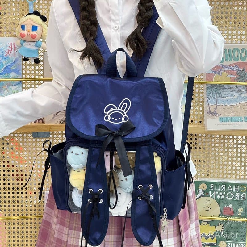 Mochila versátil estilo 2D para estudantes, ideal para aulas e uso casual, com grande capacidade, elegante e leve para o