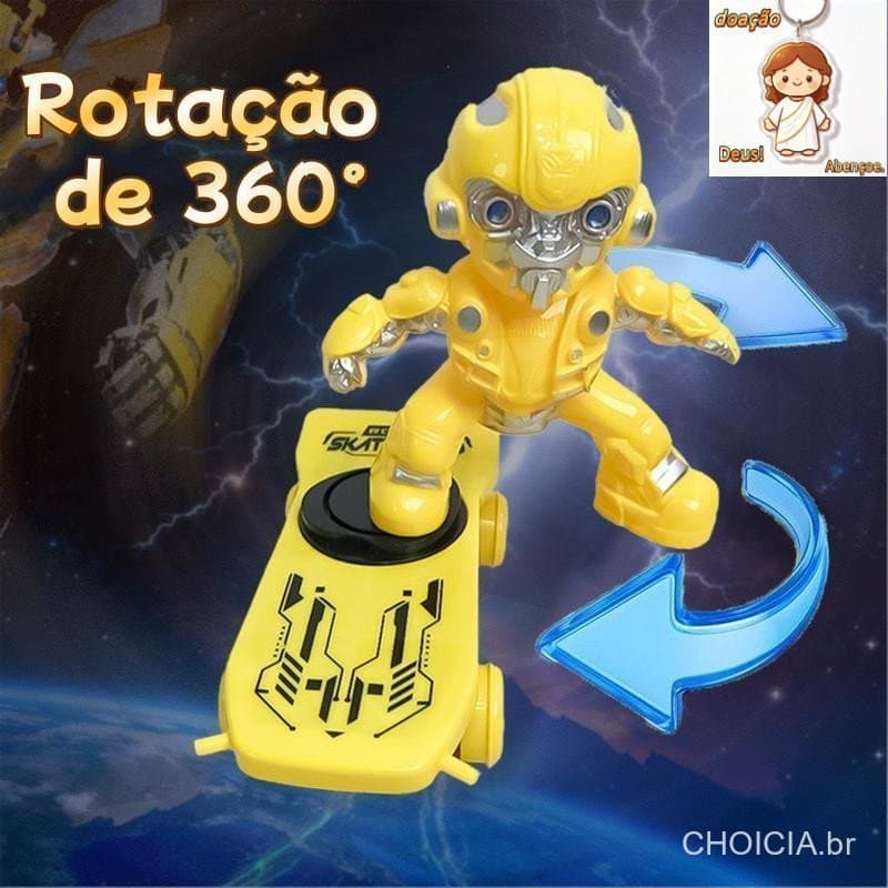 Brinquedo Musical Elétrico Bumblebee com Carro de Rotação Automática