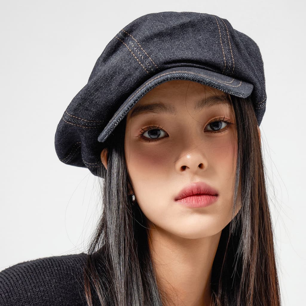 Primavera verão Cowboy octogonal chapéu feminino mostrando rosto pequeno japonês nuvem chapéu grande circunferência da c
