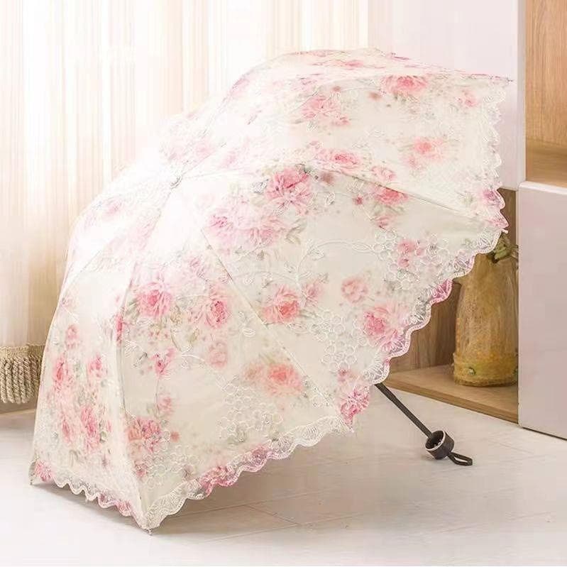 Guarda-sol protetor solar Anti-ultravioleta guarda-chuva pequeno fresco chuva ou chuva dupla utilização engrossado duplo