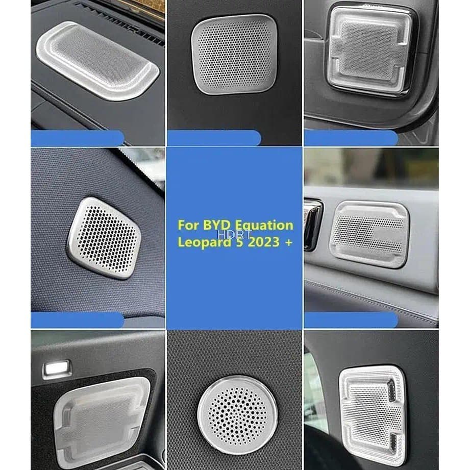 Estilo Do Carro Porta Interna Tigela Alto-Falante Pilar Dianteiro Tronco De Áudio Telhado Chifre Capa Poeira Para BYD Eq