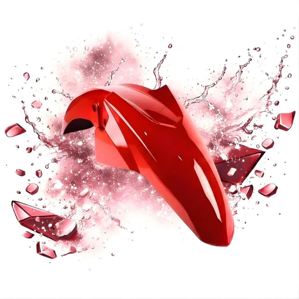 Carenagem Paralama Dianteiro Titan Cg Fan 160 2017 2018 Vermelho Guarau Brilho Intenso Loja3775