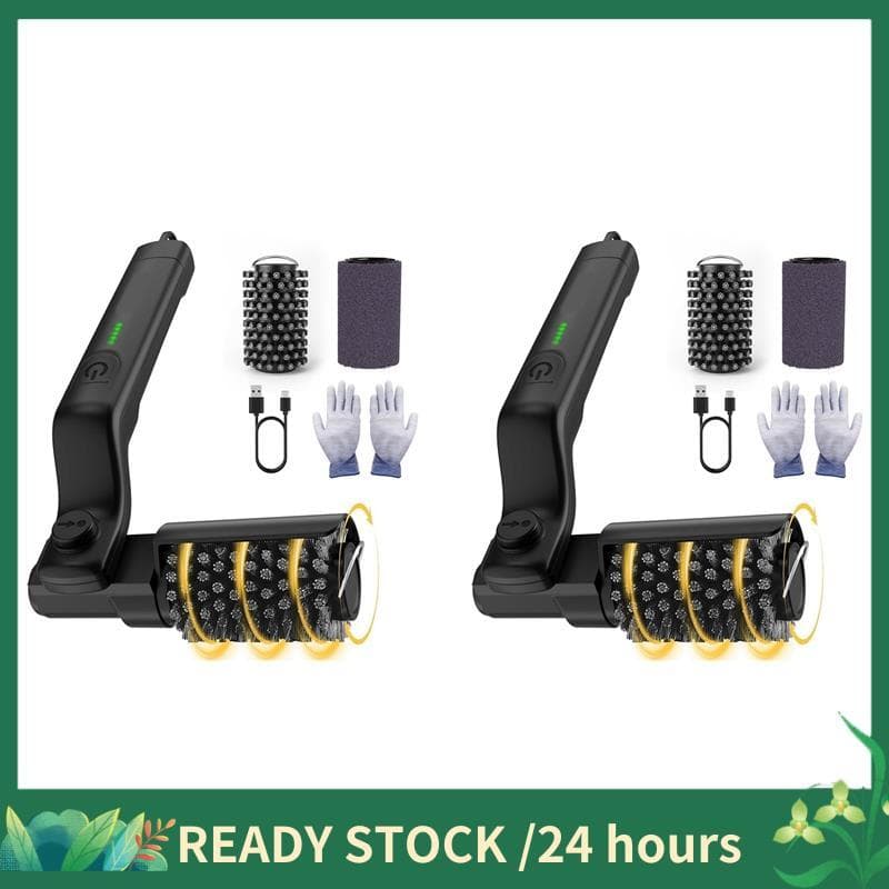 2 Escovas Rotativas Elétricas Para Grelha Externa , Controle De Energia De 3 Velocidades , Escova Churrasco De Aço Inoxi