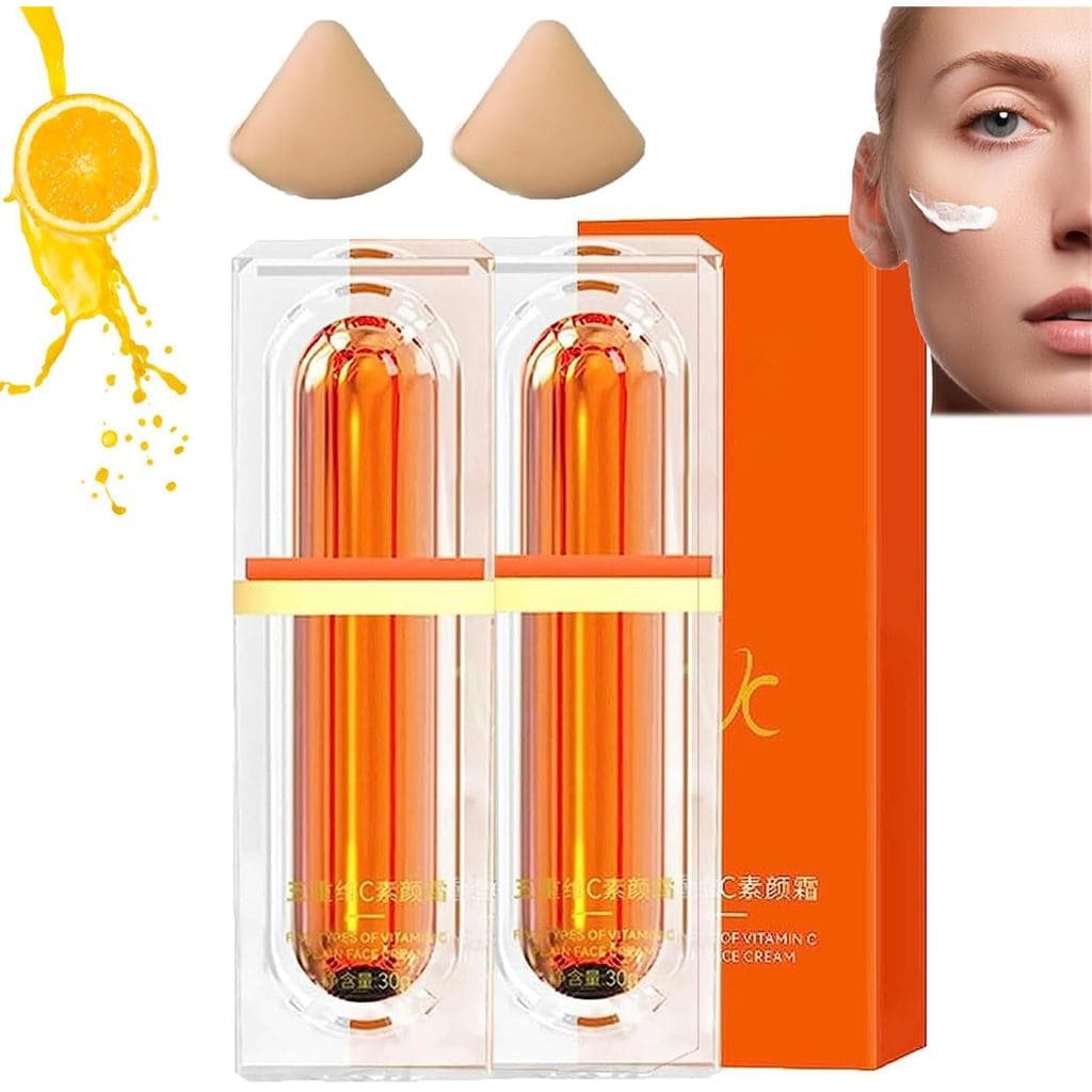 Creme de Maquiagem Natural Multi VC, Creme Hidratante para Uniformizar o Tom da Pele, Creme Facial, Creme BB com Cinco V