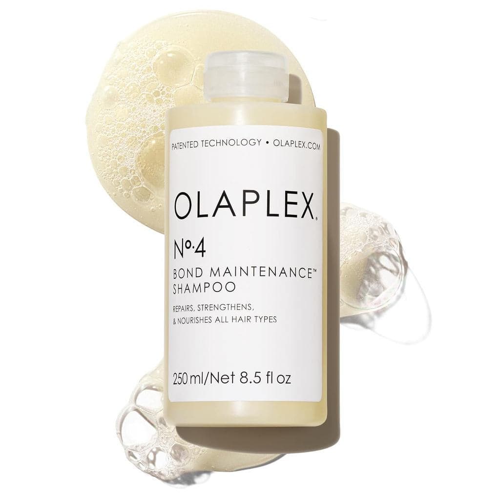 O shampoo Olaplex No.4 Bondatenance repara, fortalece e nutre todos os tipos de cabelo, adiciona brilho e deixa o cabelo