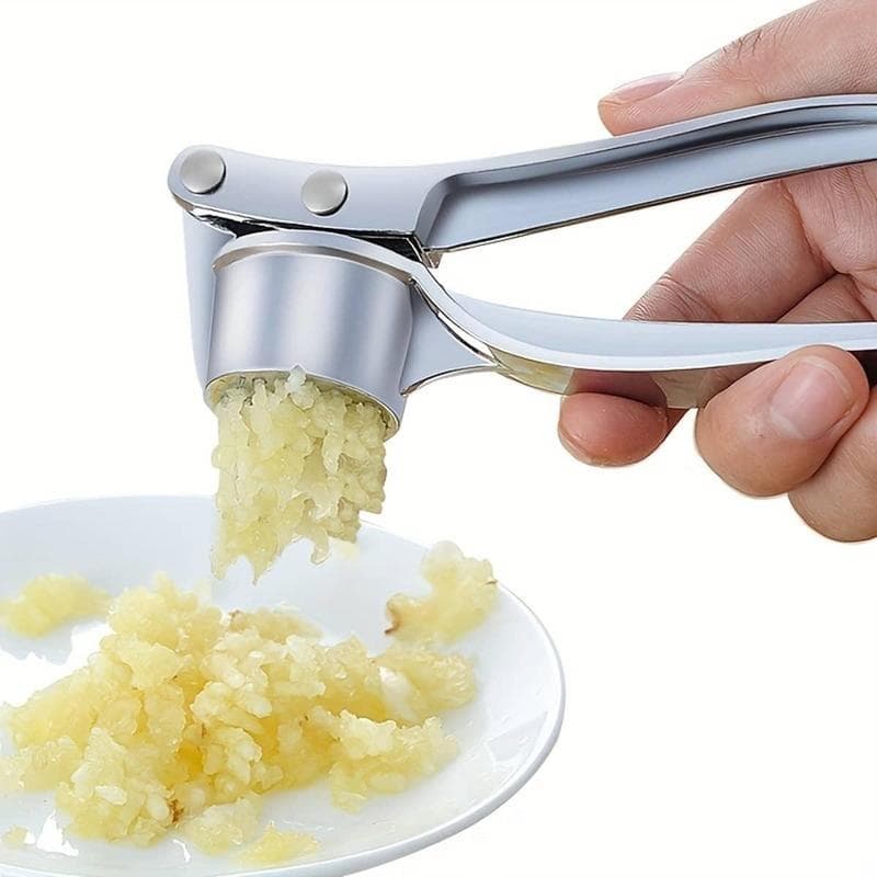 Prensa de Alho em Aço Inoxidável, Prensa de Alho Manual com Cabo, Acessórios de Cozinha, Prensa de Gengibre Durável para