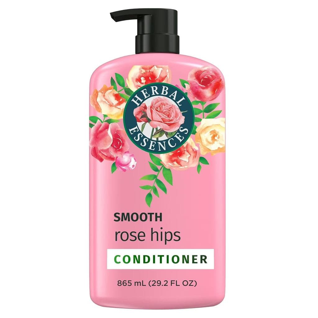 Condicionador Herbal Essences, Coleção Rose Hips- ooth, Cabelos Brilhantes com Vitamina E e Jojoba, Seguro para Cabelos