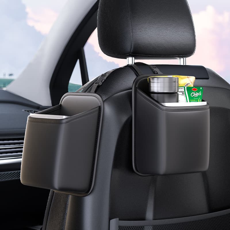 Acessórios para encosto de banco de carro, suprimentos para banco traseiro, alça para carro, lixeira à prova d'água com