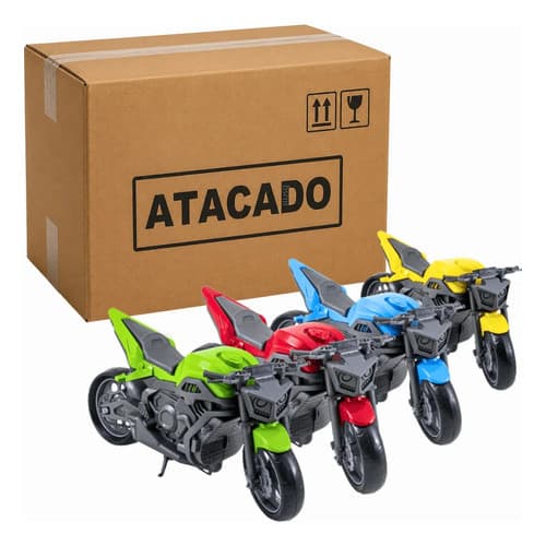 Atacado Moto de Corrida Brinquedo Infantil Kit Esportivo Colorido Com 60 Unidades Revenda menino