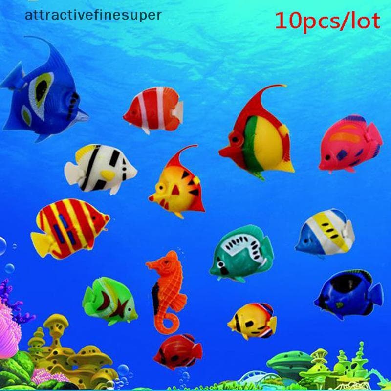 10 Pçs Aquário Tanque De Peixes Artificial Falso Flutuante Ornamentos De Decoração Para Animais De Estimação
