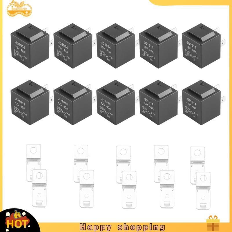 10 Peças Interruptor De Relé De 5 Pinos 12V (SPDT) (30/40 Amp) Automotivo De 12 Volts Para Ventiladores Automotivos