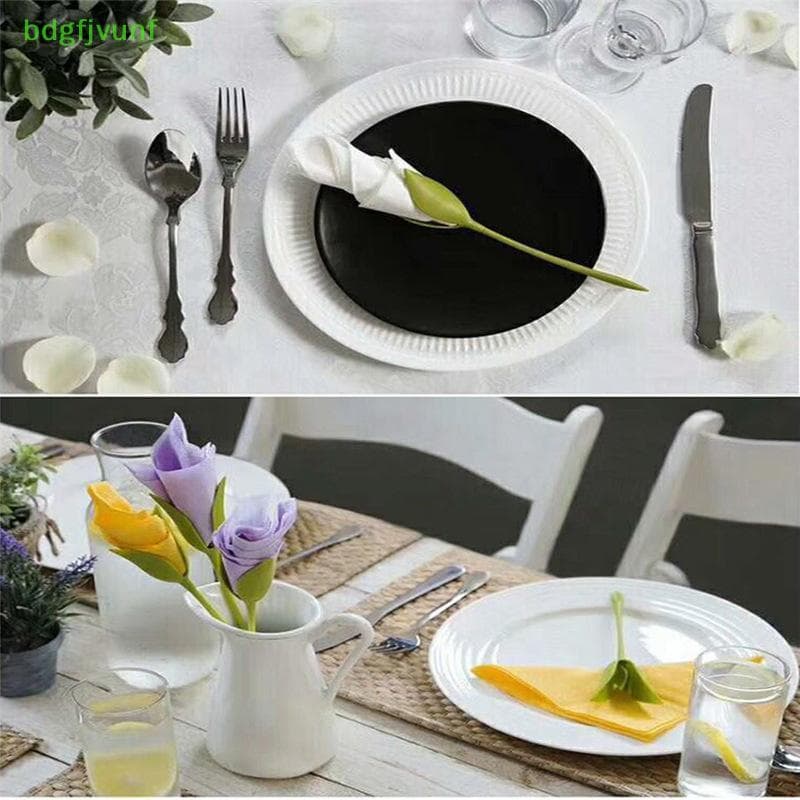 BDGF 10 Peças Porta-Guardanapos Florais Estilo Flor Falsa Decoração De Mesa Para Festas De Casamento Uso Diário Peça Cen