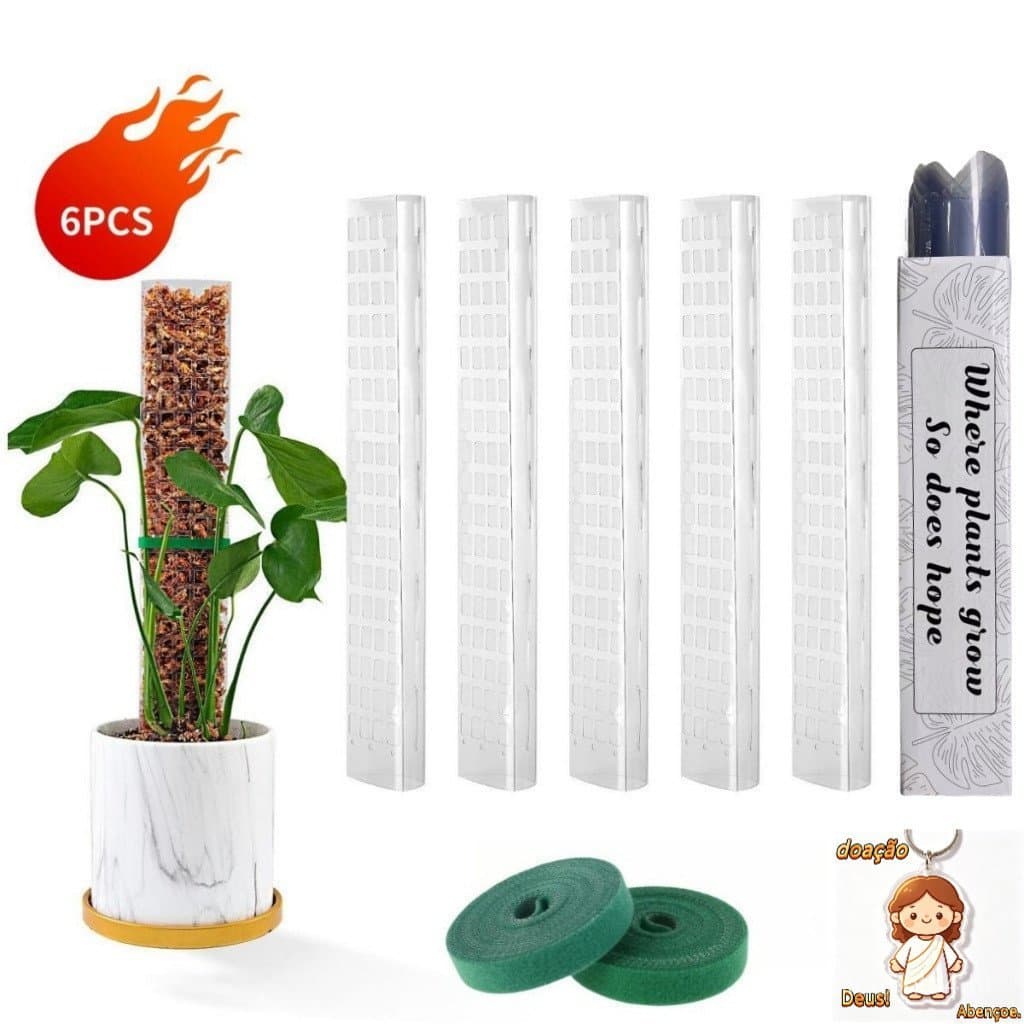 Plantas Trepadeiras De Plástico Moss Pole Interior Tutores Guardiões Pote De Musgo Para Acessórios De Apoio Ao Jardim De