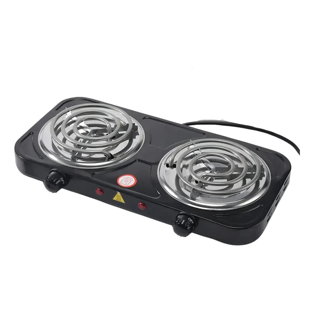 Fogareiro Elétrico Fogão Portátil 2 Bocas Cooktop Camping 110V/220v