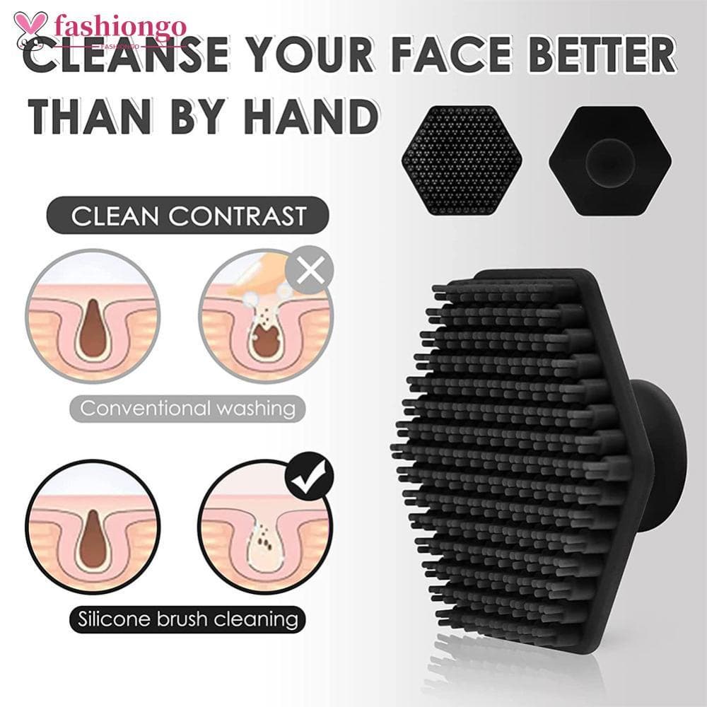 FASHIONGO Silicone Masculino Escova De Limpeza Facial Em Miniatura Rosto Barba Profunda Barbear Massagem Esfrega Limpado