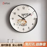 Sala de estar casa estilo chinês mudo parede-pendurado moda decoração simples criativo relógio de parede quartzo quarto