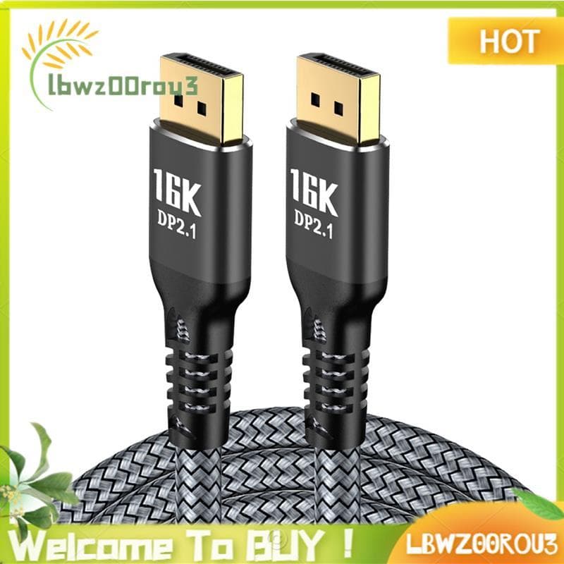 Displayport 2.1 Cabo De Áudio E Vídeo 8K @ 120Hz 4K 240Hz 80Gbps HDR Para Laptop TV Projetor Monitor De Jogos