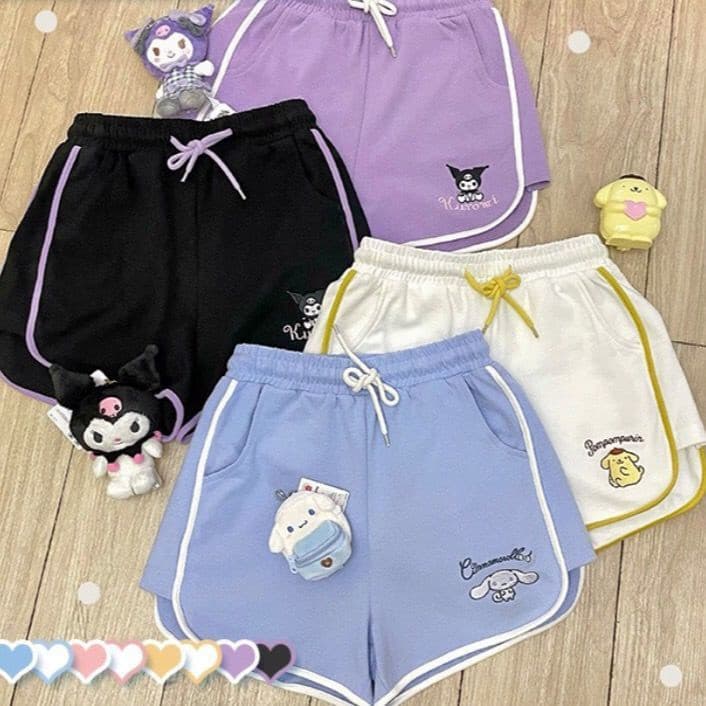 Shorts Casuais Femininos Bonitos e Macios Jade Guigou Estudante Ins Versão Coreana Leggings Esportivas Soltas e Versátei