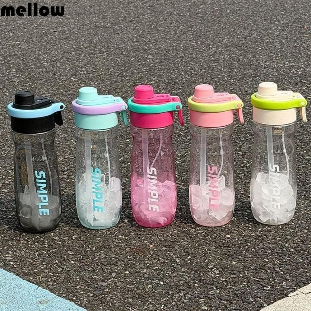 Garrafa De Água MELLOW , Com Garrafas Portáteis De Palha , Copo Durável À Prova De Vazamento De 800ml Para Academia