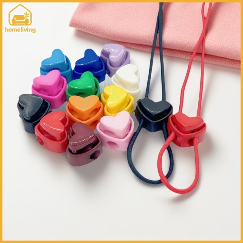 HomeLiving Cabo De Plástico De Cores Sortidas Lo Rolha De Mola Com Furo Duplo Para Jaets De Bagagem 5 Peças Acessórios D