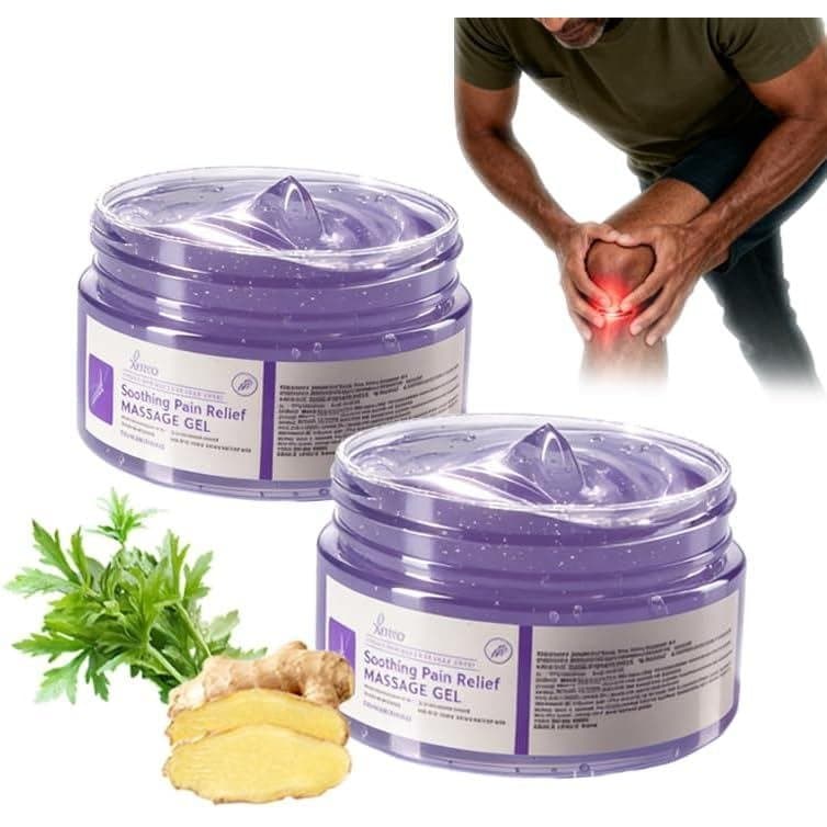 Pacote com 2 géis de massagem, adequados para uso diário - 3,53 onças. Proporciona um efeito refrescante para os joelhos