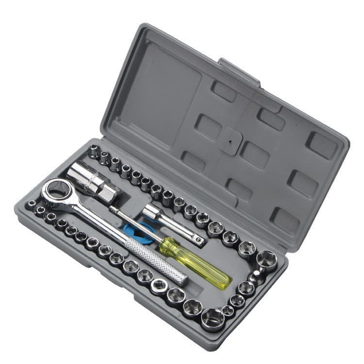KIT Chave - Jogo De Soquete 40 Peças Chave Catraca Reversível Resistente à Pressão Resistente à Abrasão