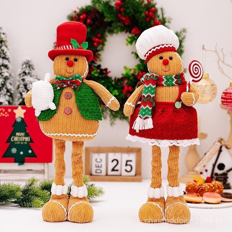 Decoração de Natal/boneca retrátil do homem-biscoito/decoração atmosférica, feita por HQOE