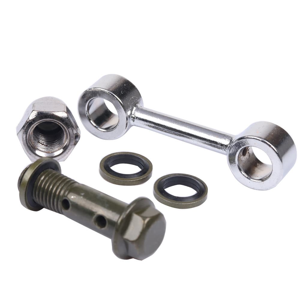 Extensão de mangueira de freio para motocicleta, extensão de junta de freio, garganta de aço, guidão aumentado, Metal lo