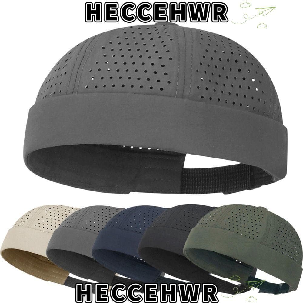 Boné Skullies Sem Aba , Gorro Ajustável De Malha , Chapéu Docker Casual De Cor Sólida Respirável