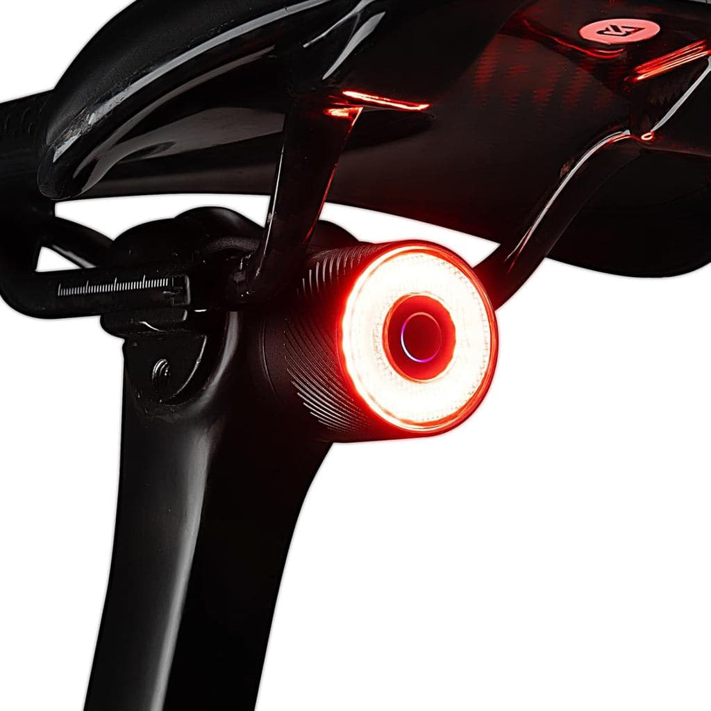 Lanterna Traseira Inteligente para Bicicleta ROCKBROS com Sensor de Freio, Luzes Traseiras para Ciclismo Noturno com Res