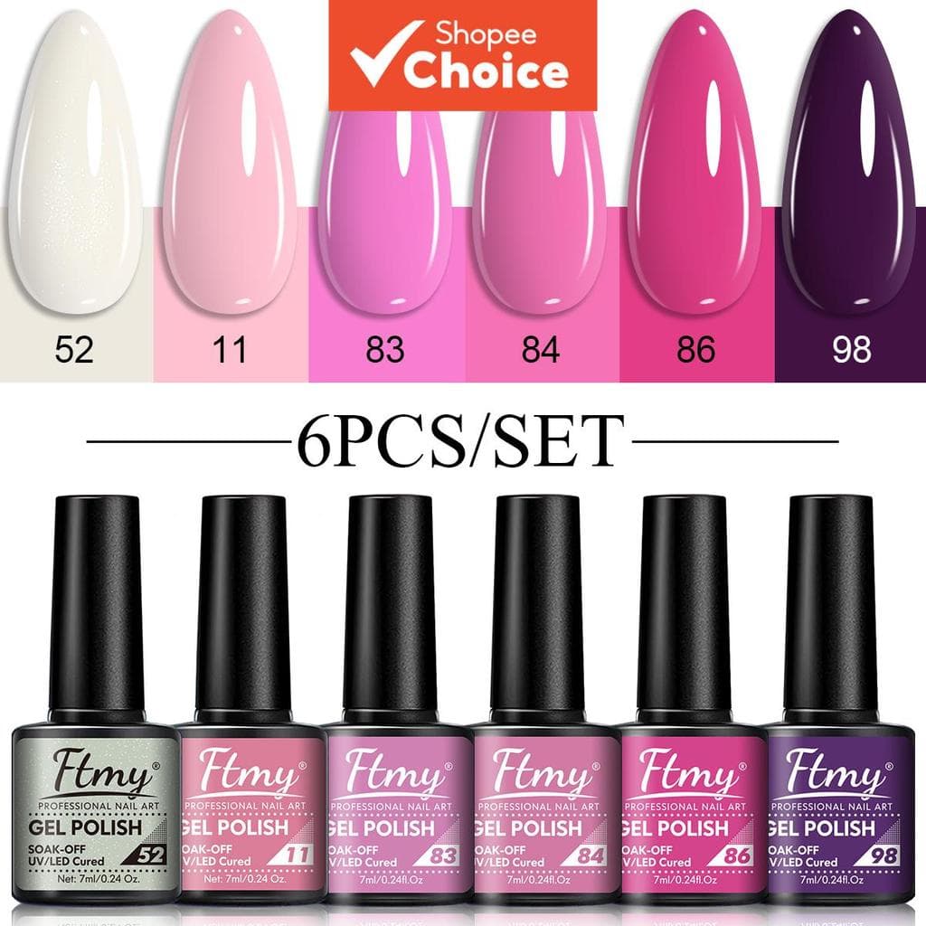 Conjunto de Esmalte Gel Natural de 6 Peças, Esmalte Gel de Longa Duração e Secagem Rápida, Cores Populares de Esmalte de