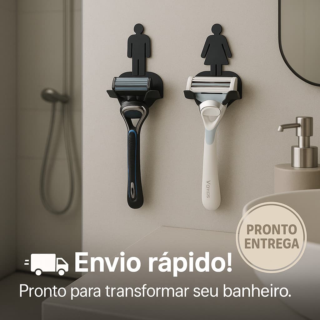 Suporte De Lâmina De Barbear Dele Dela Conjunto Kit Feminino Masculino Parede Banheiro Organizador