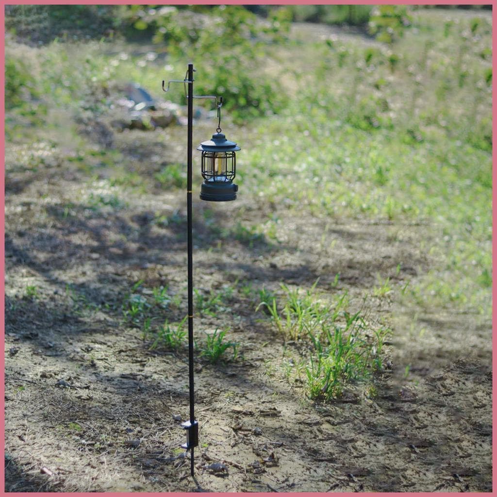 Pólo De Lanterna Removível Ajustável Ângulo Fixo Cabide Acampamento Para Jardim Luz Alimentador Pássaro Sinos Vento Susp