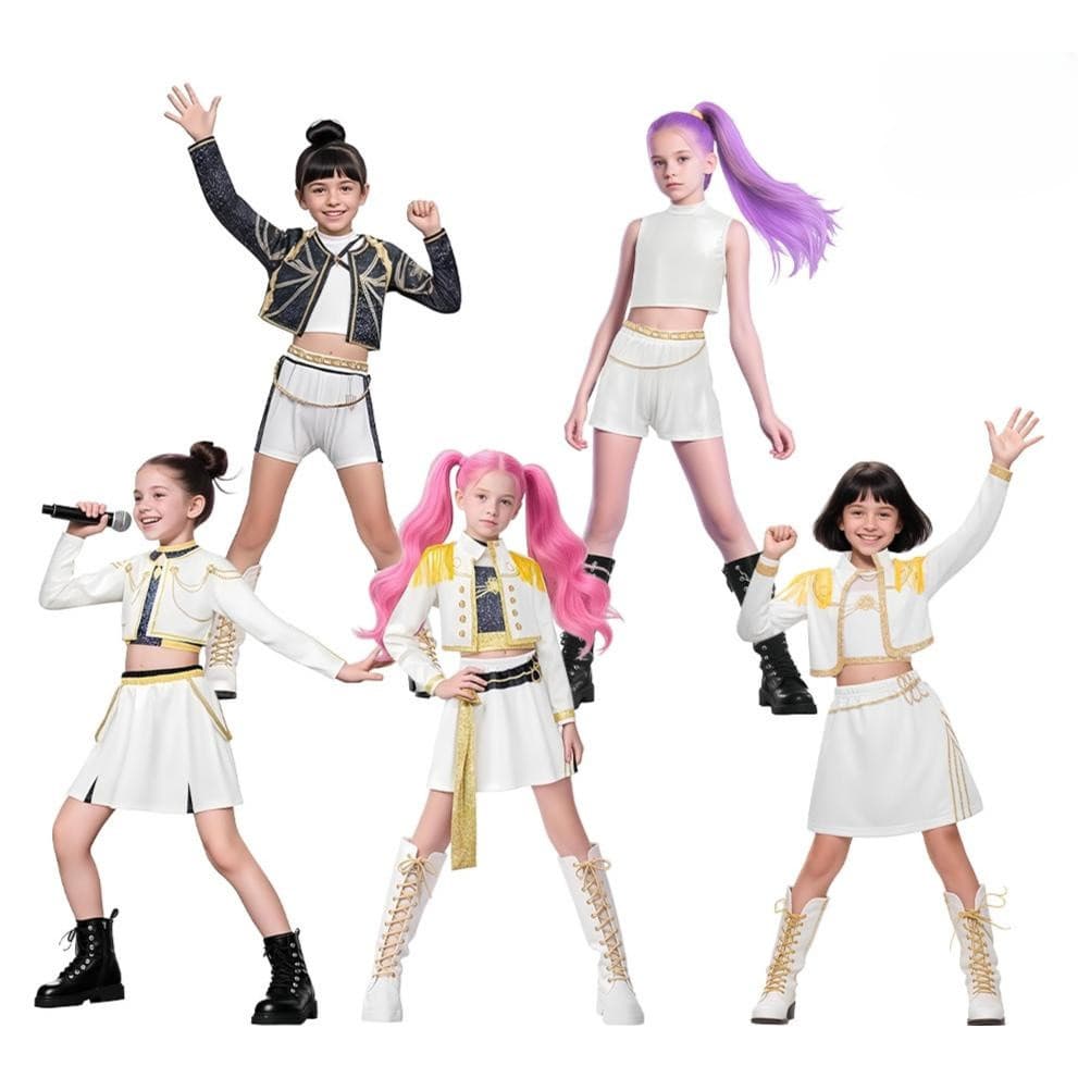 K-POP Sorceress Hunter Cos Roupas Rumi Mirazoy Halloween Crianças De Performance De Palco