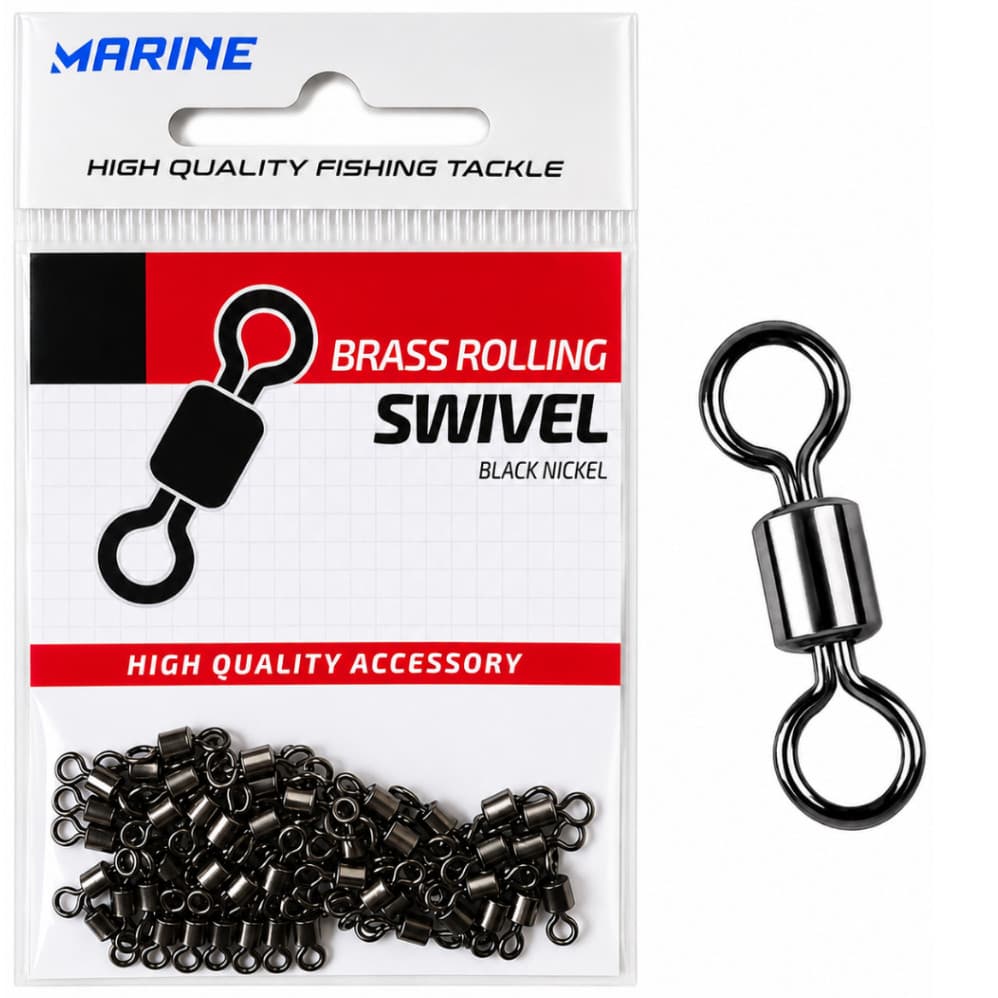 Girador para Pesca BRS Black Nickel Marine Sports Cartela - Várias Medidas
