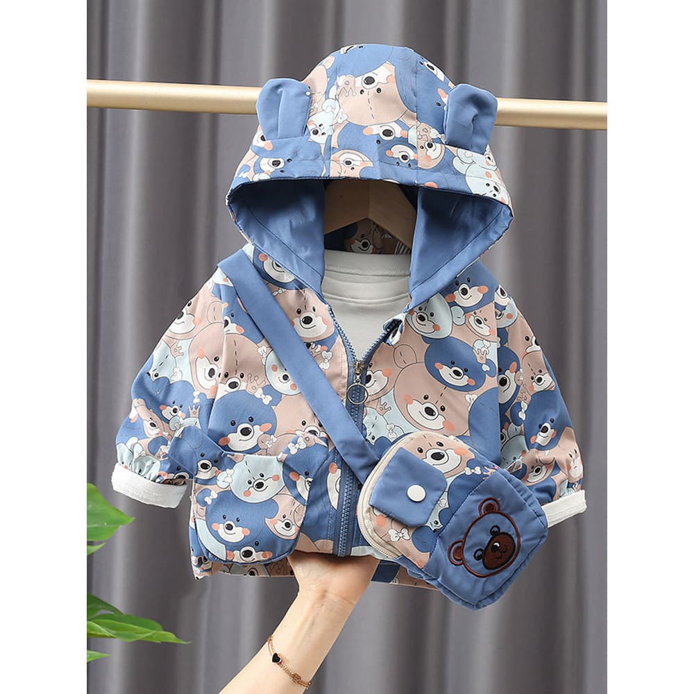 Jaqueta de bebê primavera outono moda 3 roupas infantis 2025 novo estilo roupas infantis bebê topo primavera 1 ano de id