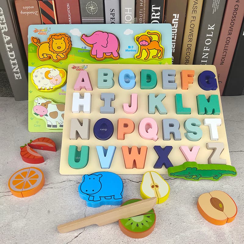 Placa de garra de mão quebra-cabeça tridimensional educação infantil quebra-cabeça de madeira forma 3d quebra-cabeça pri