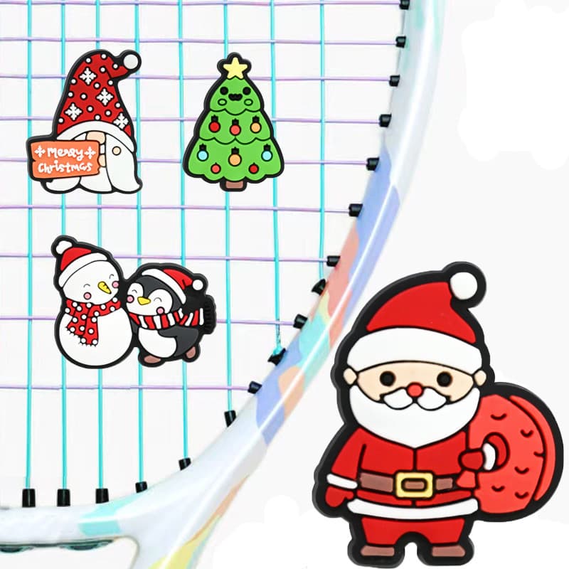 Raquete de tênis amortecedor natal bonito dos desenhos animados amortecedor Silicone tênis amortecedor Net raquete acess