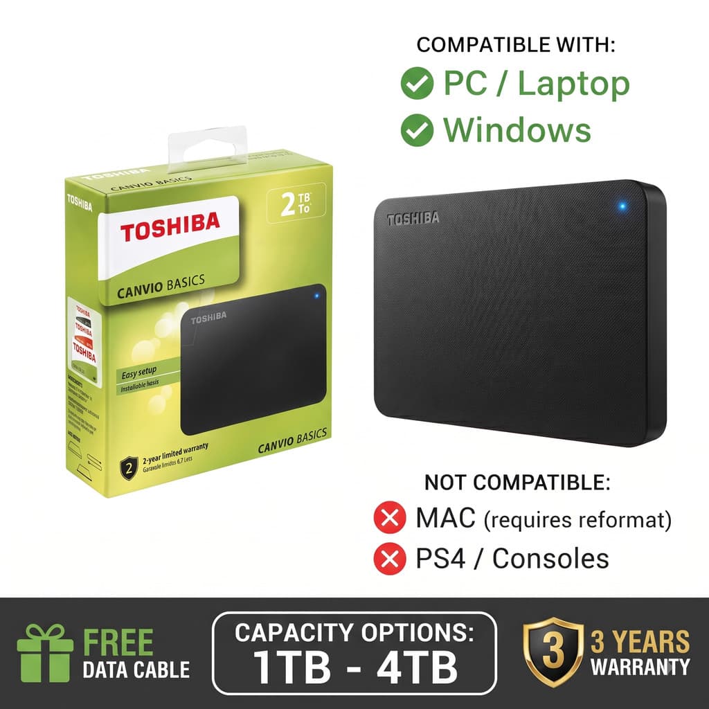 Toshiba HDD Externo 1TB 2TB 4TB Disco rígido externo USB 3.0 Unidade De Disco Rígido Externo Hard Drive