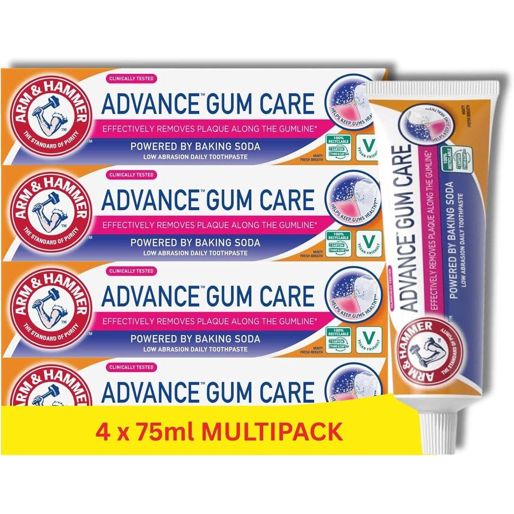 Pasta de Dente Arm & Hammer Advance Gum Care, Pasta de Dente com Bicarbonato de Sódio para a Saúde das Gengivas, Tubo de