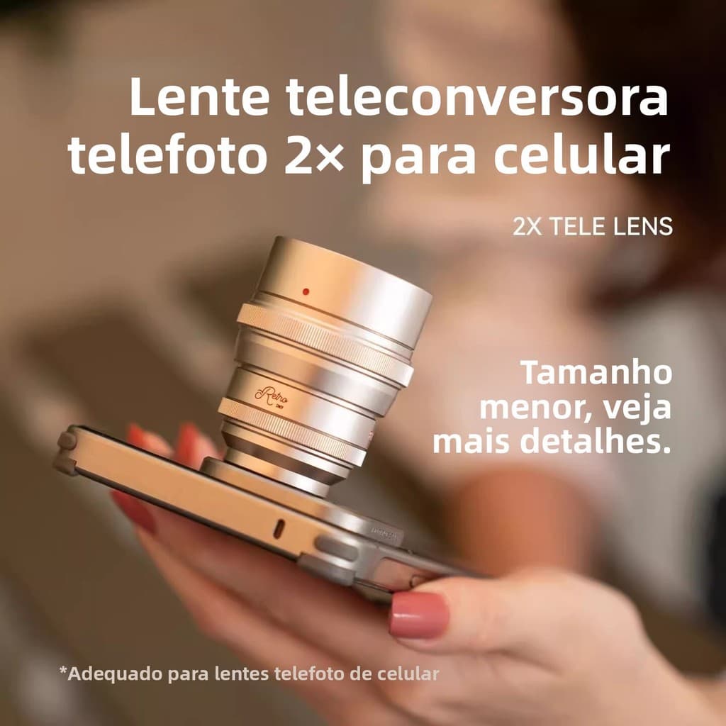 Lente telefoto para celular, ferramenta útil para gravação de concerto, lupa Macro 2X adequada para lente de câmera Appl