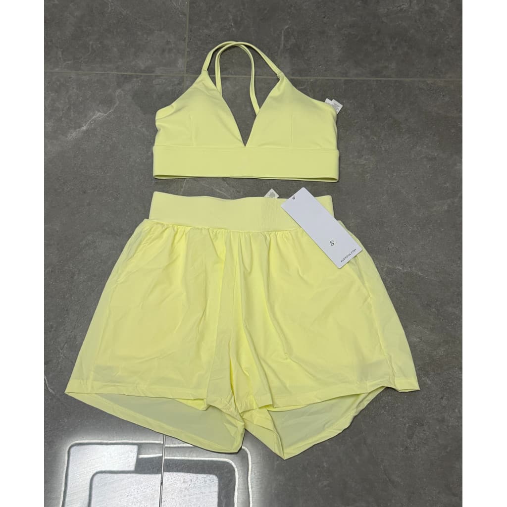 Conjunto de Yoga Feminino com Sutiã Esportivo Antichoque, Cintura Alta, Antirreflexo, Secagem Rápida e Respirável