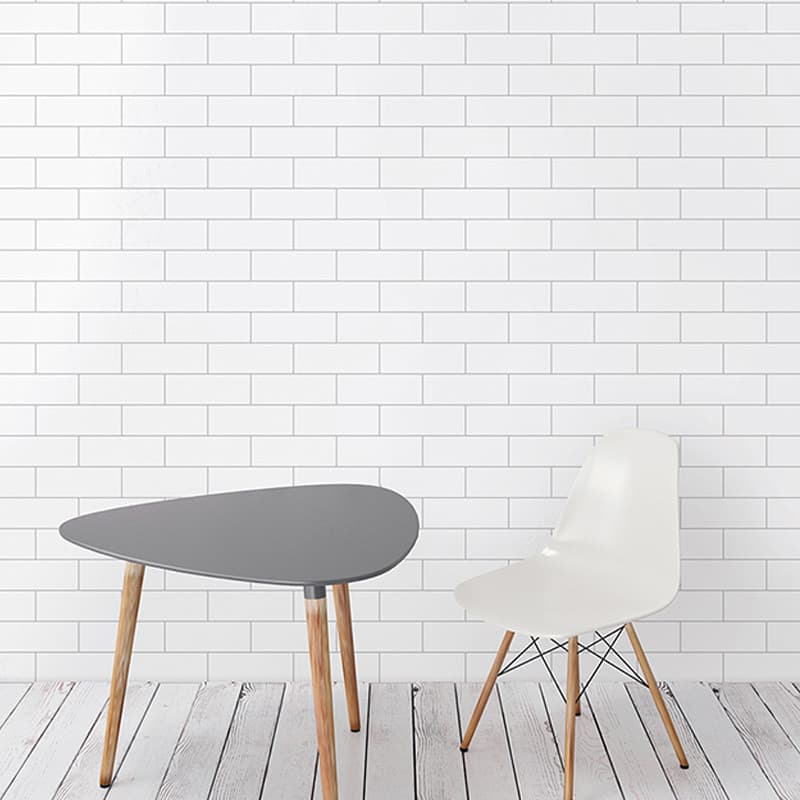 Papel de parede autoadesivo de cozinha, à prova d'água, à prova de óleo, imitação de tijolo, cinza, branco, treliça, inf
