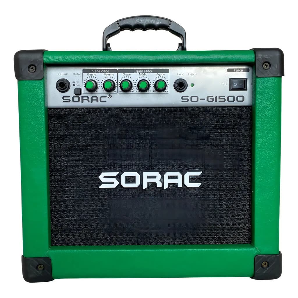 Amplificador Combo Sorac So-g1500 Guitarra E Violão 15w Verde 127/220v